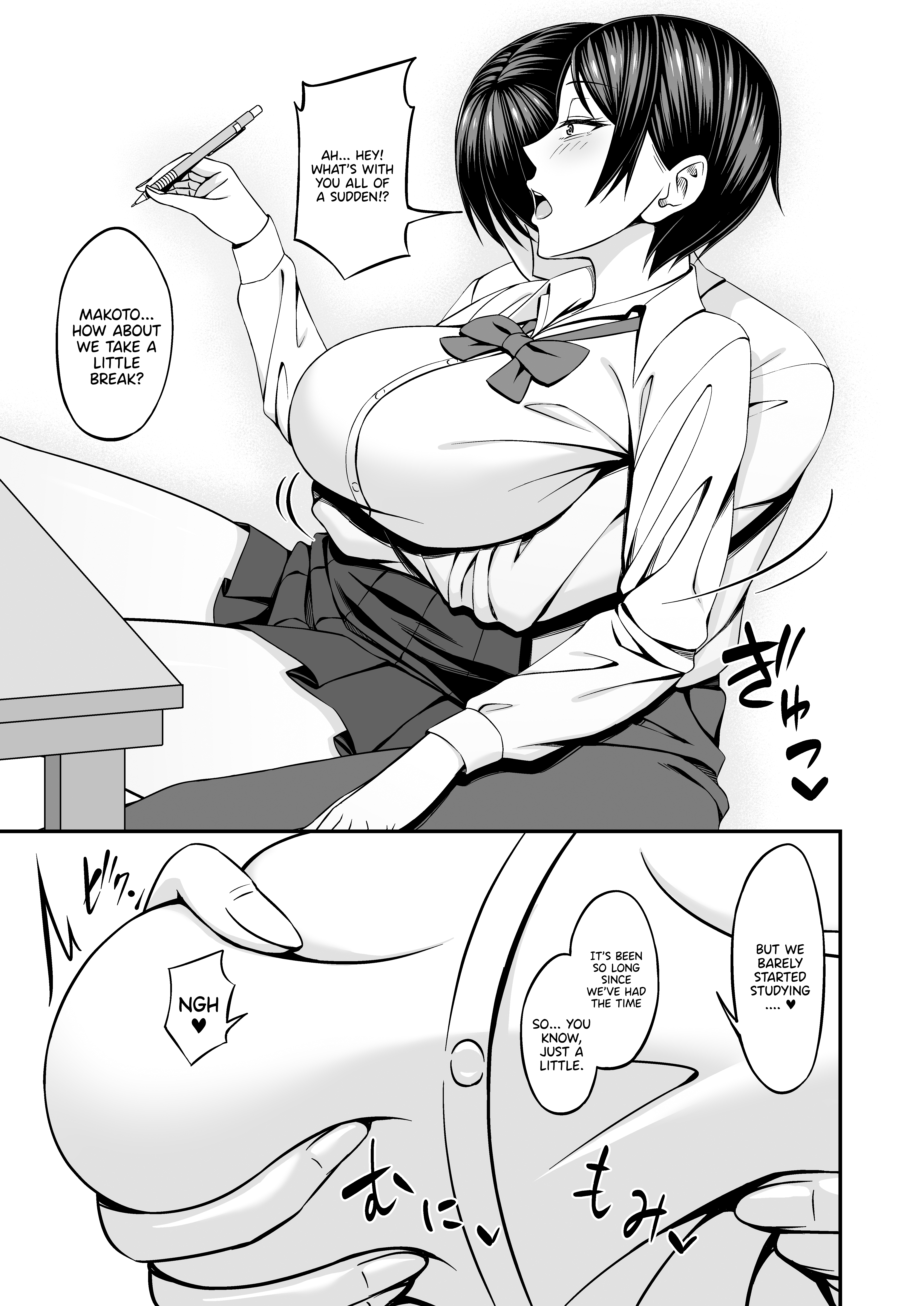 Hentai Manga Comic-I Want To Fuck My Busty, Boyish Childhood Friends!-Read-5